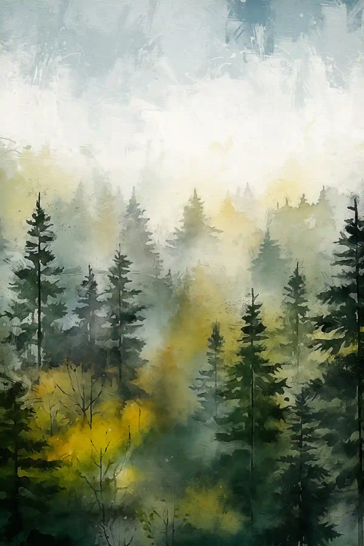 Forest watercolor